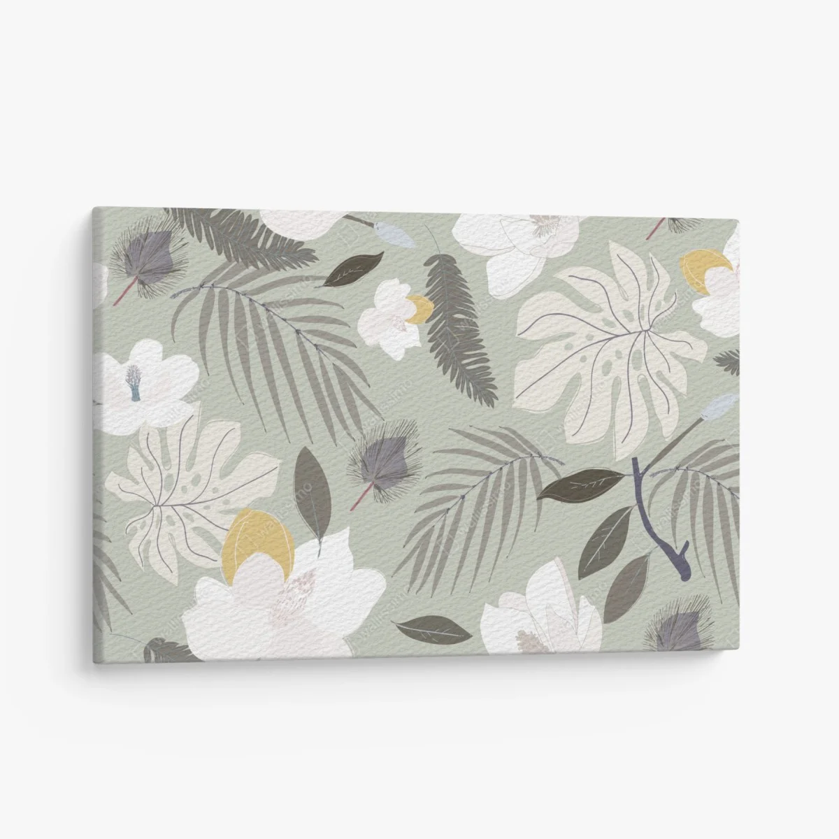 Leinwandbild zartes pastell botanikmuster – Wallnifity® Leinwandbild zartes pastell botanikmuster – Wallnifity®