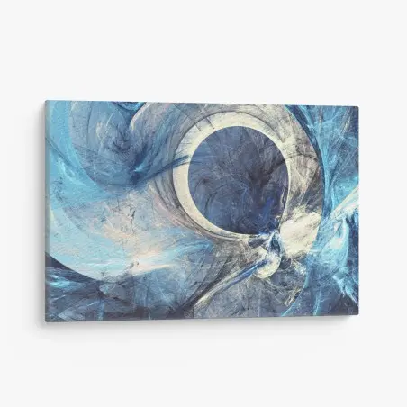 Leinwandbild blauer fraktalwirbel – Wallnifity®