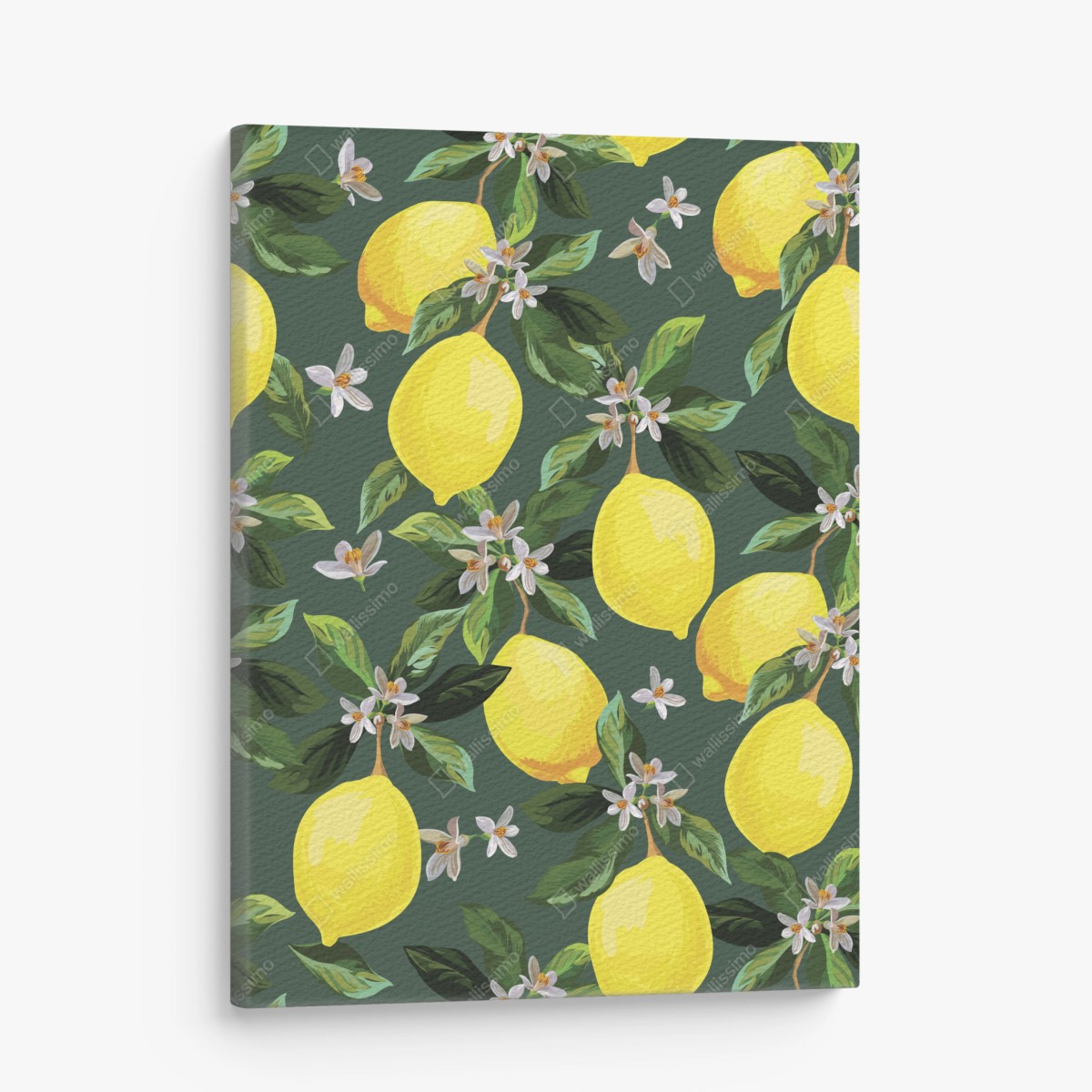 Leinwandbild botanisches zitronenmuster – Wallnifity®