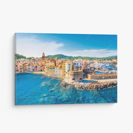 Leinwandbild sonniger Mittelmeerhafen – Wallnifity®