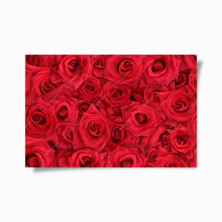 Poster leuchtende rote rosen collage – Wallnifity®