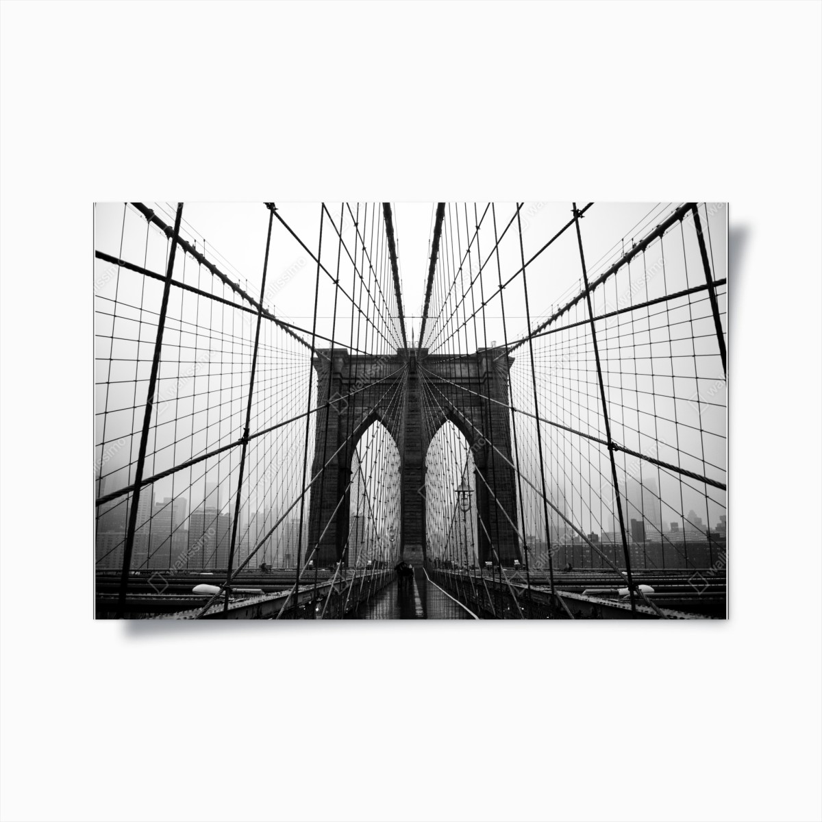 Poster Brooklyn Bridge geometrische perspektive – Wallnifity®