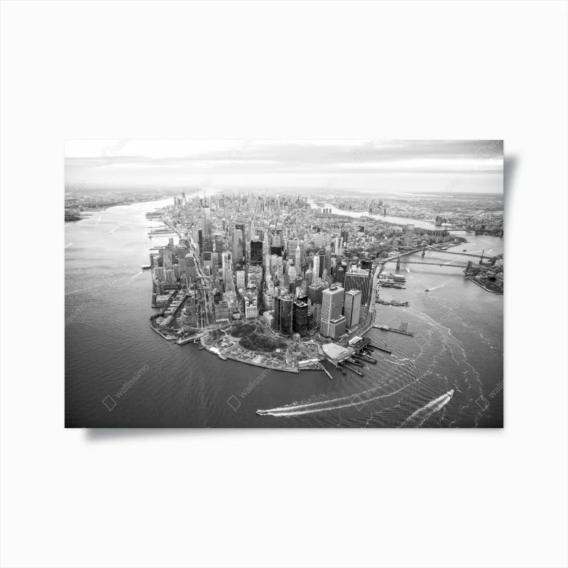 Poster Manhattan skyline aus der luft