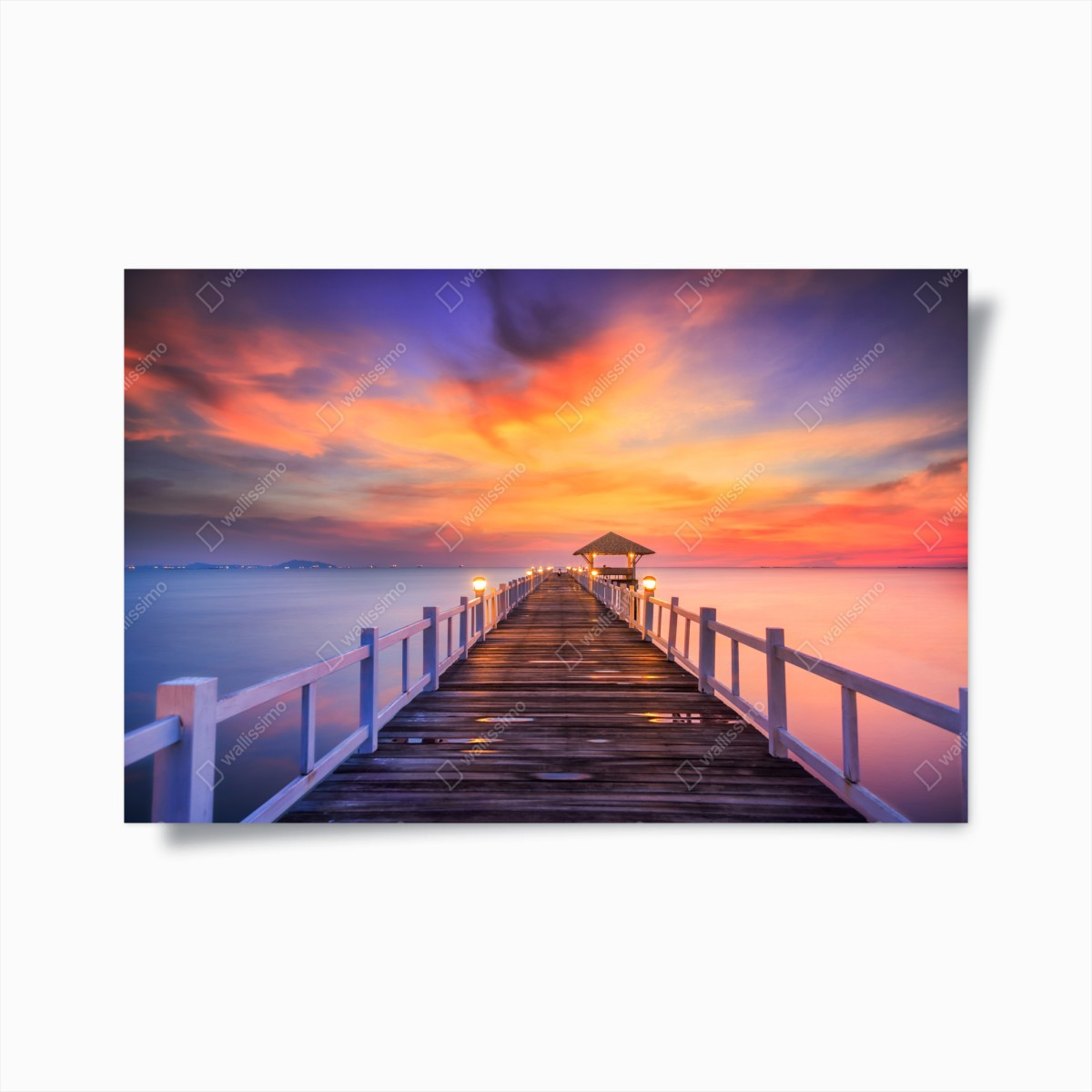 Poster holzsteg im sonnenaufgang – Wallnifity®