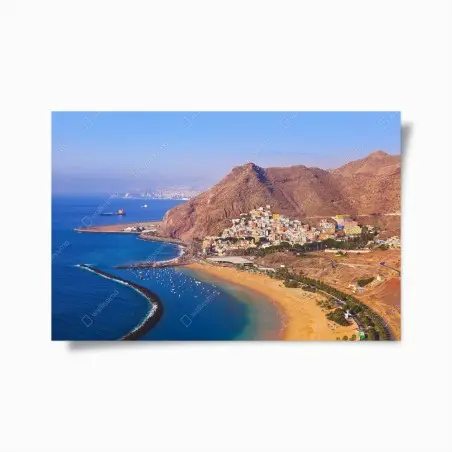 Poster strandmotiv Playa de Las Teresitas, Teneriffa – Wallnifity®