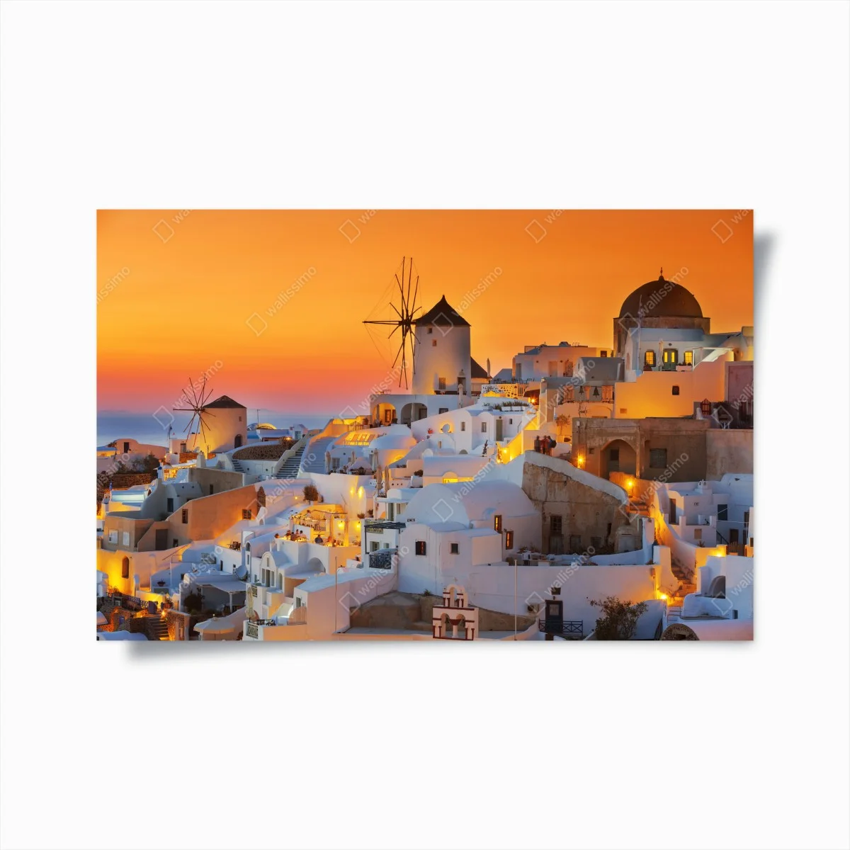 Poster goldener sonnenuntergang über Oia, Santorini – Wallnifity® Poster goldener sonnenuntergang über Oia, Santorini – Wallnifity®