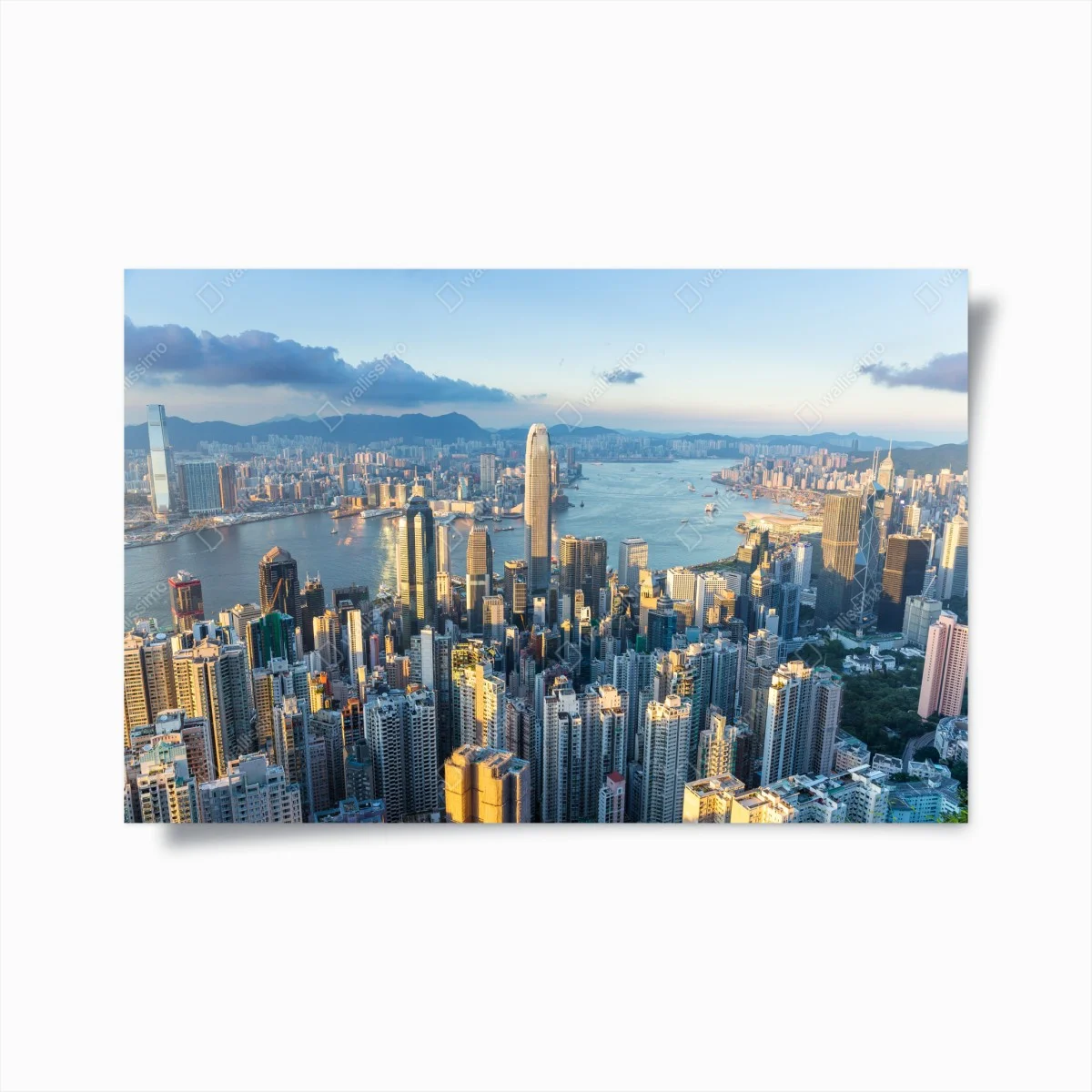 Poster panorama von Hongkong bei sonnenuntergang – Wallnifity® Poster panorama von Hongkong bei sonnenuntergang – Wallnifity®