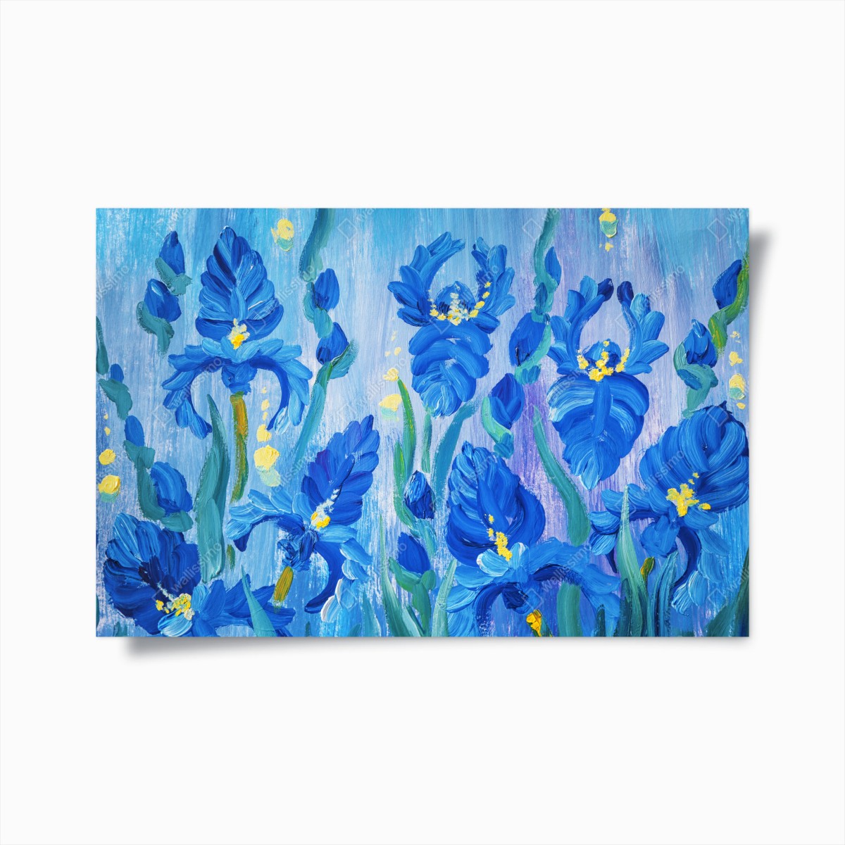 Poster lebendiger blauer iris-bund – Wallnifity®