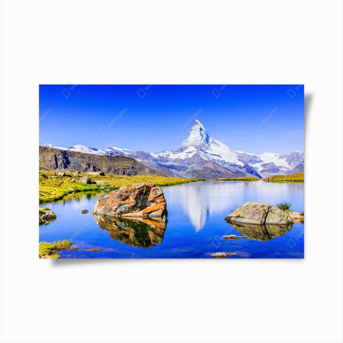 Poster Matterhorn spiegelung am Stellisee, Zermatt – Wallnifity®