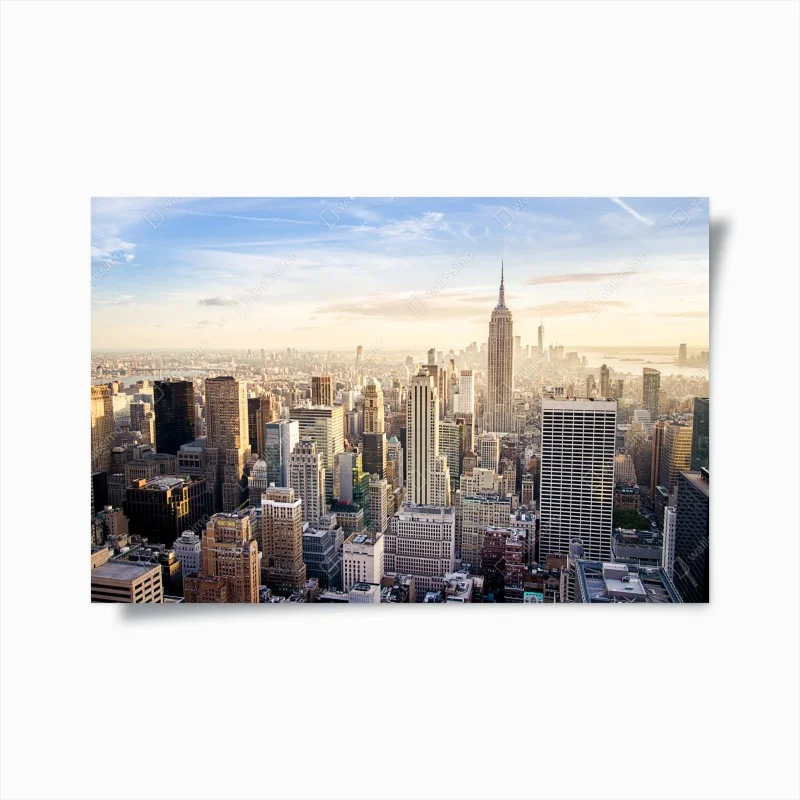 Poster New York skyline im morgenlicht