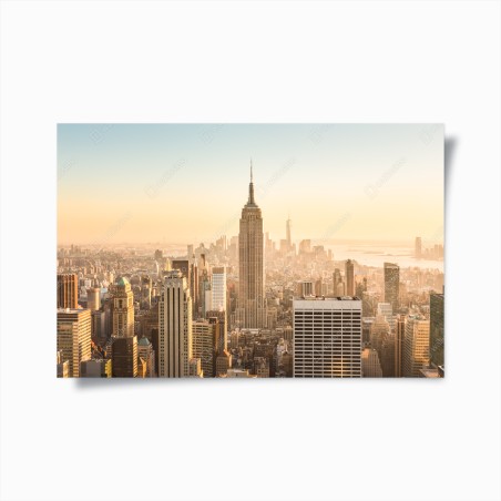 Poster New York skyline im goldenen licht – Wallnifity®