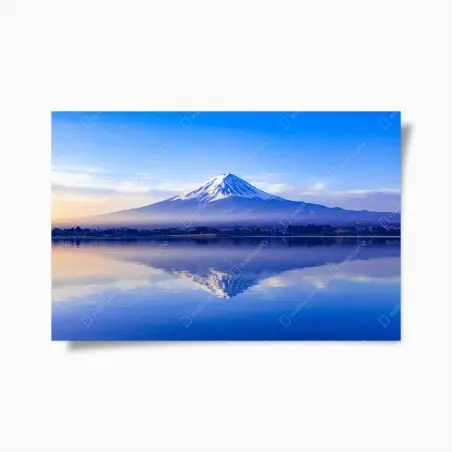 Poster Mount Fuji morgendliche reflexion über ruhigem see – Wallnifity®