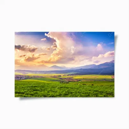 Poster frühlingshafte panoramalandschaft der Tatra, Slowakei – Wallnifity®