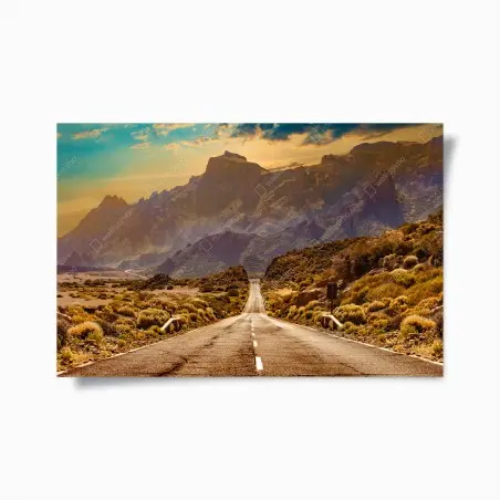 Poster straße in die berge auf Teneriffa – Wallnifity®