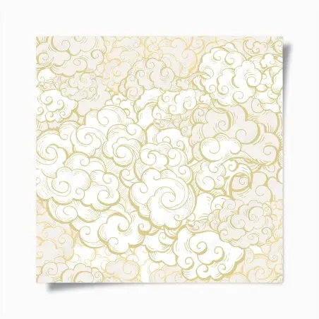 Poster goldenes ornamentales wolkenmuster – Wallnifity®