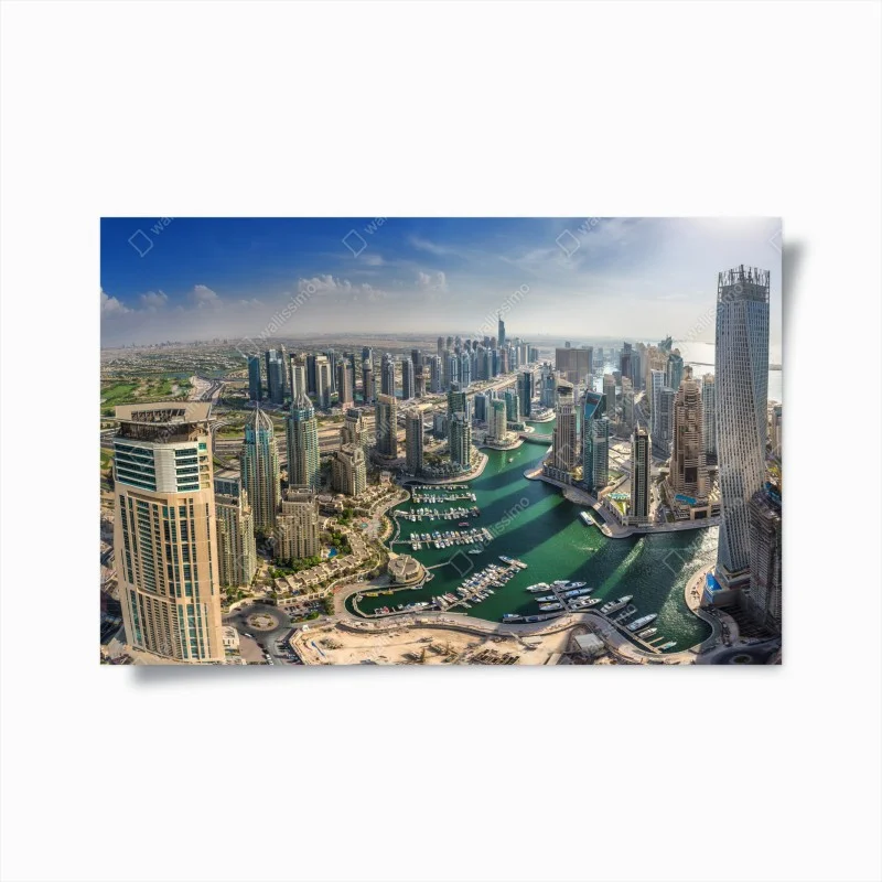 Poster Dubai Marina panorama skyline
