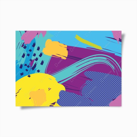 Poster lebendige abstrakte pop-art komposition – Wallnifity®