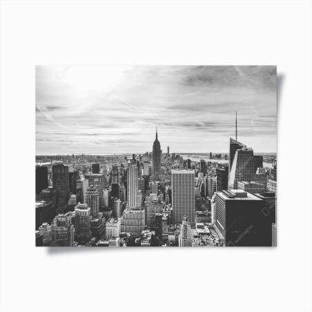 Poster panorama von New York in graustufen – Wallnifity®