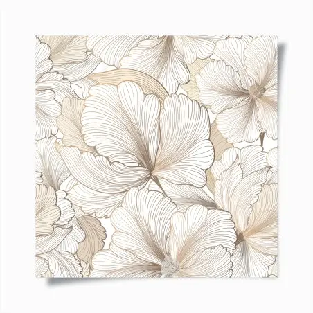 Poster zarte beige blumenillustration – Wallnifity®