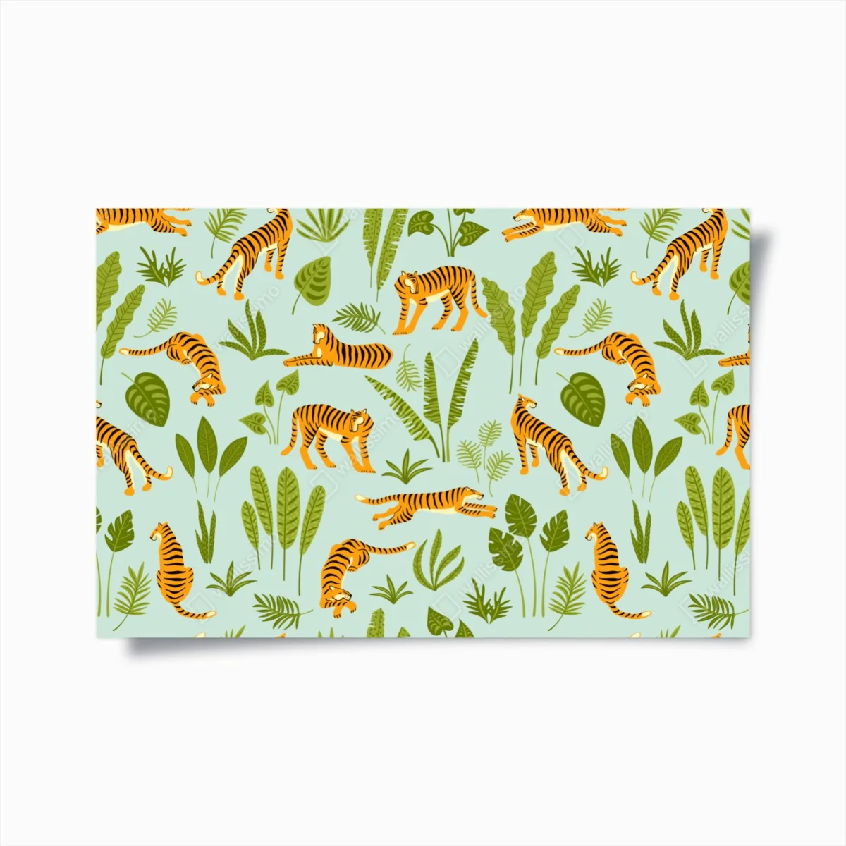 Poster verspieltes tiger dschungel muster – Wallnifity® Poster verspieltes tiger dschungel muster – Wallnifity®