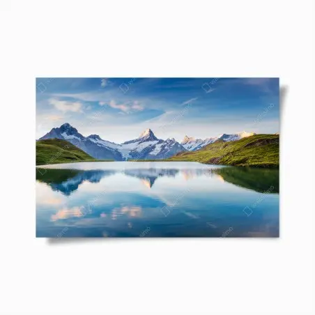 Poster majestätische Alpen-reflexion am Bachalpsee – Wallnifity®