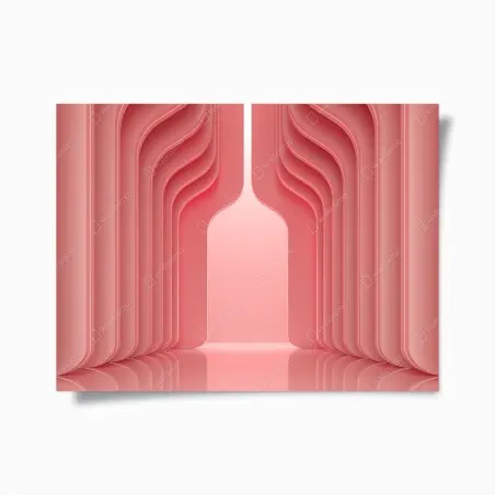 Poster zeitgenössisches korallenrosa architekturmotiv – Wallnifity®