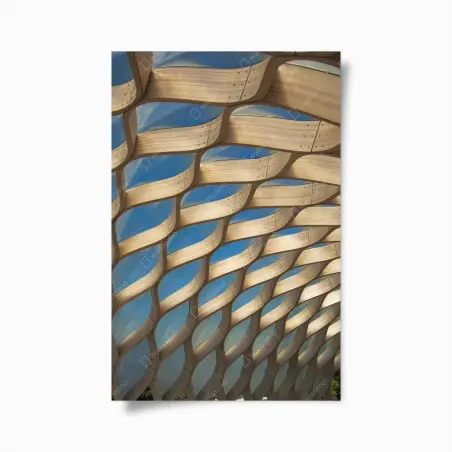 Poster holzlamellen überdachung in Chicago – Wallnifity®
