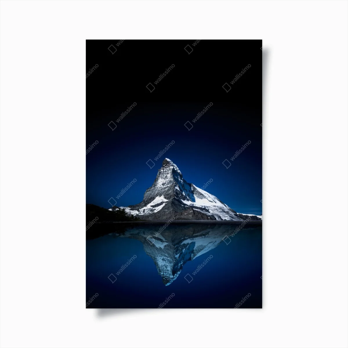 Poster Matterhorn nächtliche spiegelung – Wallnifity® Poster Matterhorn nächtliche spiegelung – Wallnifity®