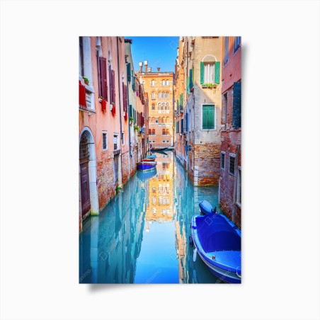 Poster Venedig kanal und spiegelungen – Wallnifity®