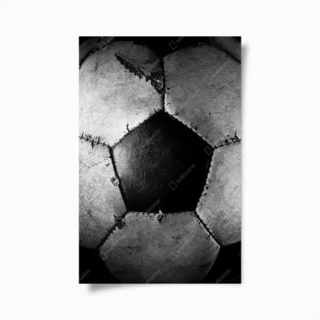 Poster abgenutzter fußball - nahaufnahme – Wallnifity®
