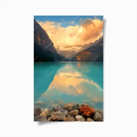 Poster sonnenaufgang über Lake Louise, Banff – Wallnifity®