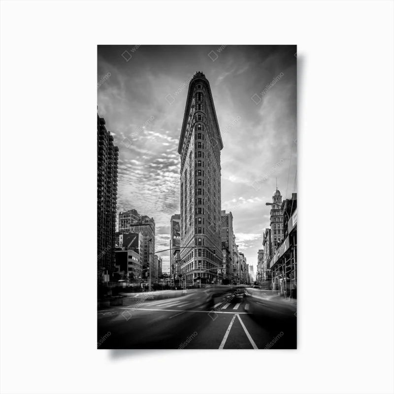Poster Flatiron, New York — monochrome architektur