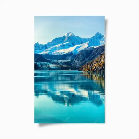 Poster ruhiger türkisfarbener bergsee – Wallnifity®