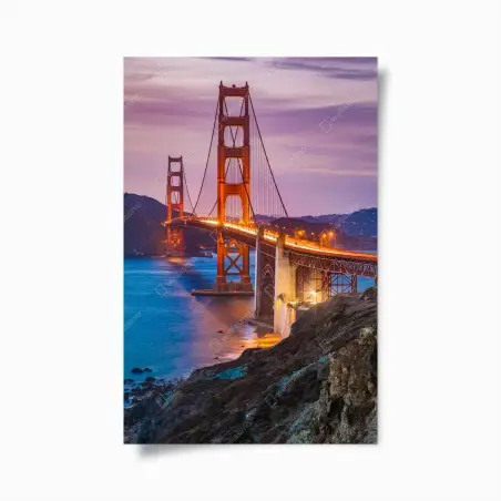 Poster golden gate bridge bei dämmerung, San Francisco – Wallnifity®