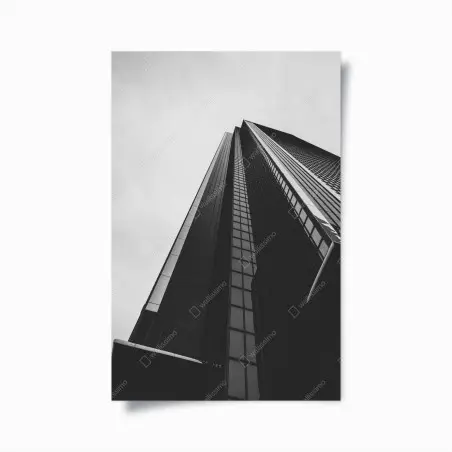 Poster monochromer wolkenkratzer in perspektive – Wallnifity®