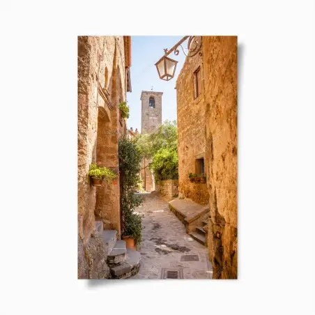 Poster sonnige gasse in Civita di Bagnoregio – Wallnifity®