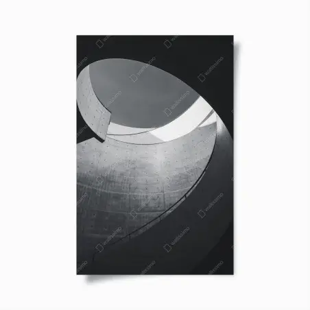 Poster geschwungene beton-spiraltreppe – Wallnifity®
