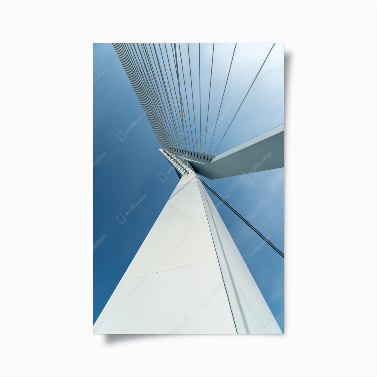 Poster aufsteigende linien: moderner brückenpylon – Wallnifity®
