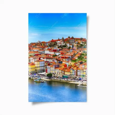 Poster Porto buntes uferpanorama – Wallnifity®