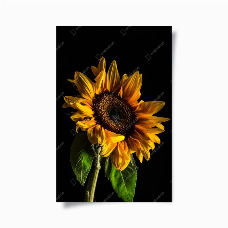 Poster goldene sonnenblume in nahaufnahme