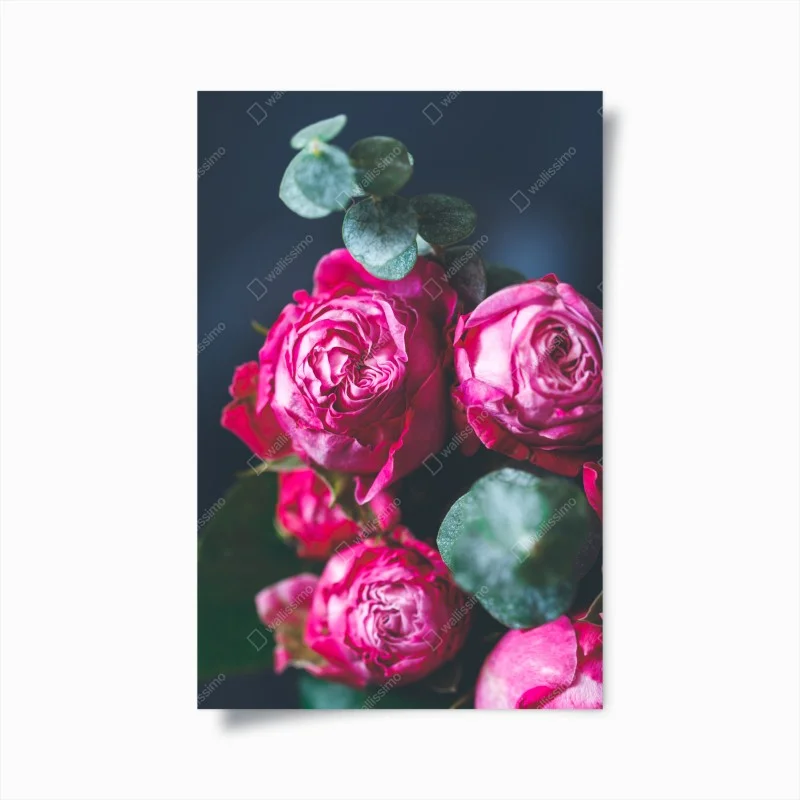 Poster rosenbouquet makroaufnahme