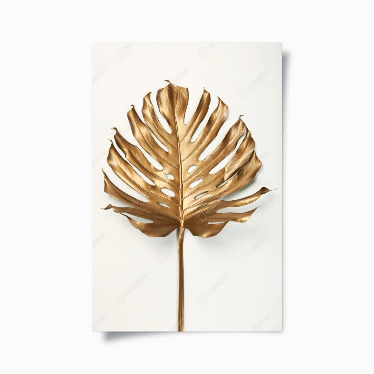 Poster goldenes monstera blatt auf weißem hintergrund – Wallnifity® Poster goldenes monstera blatt auf weißem hintergrund – Wallnifity®