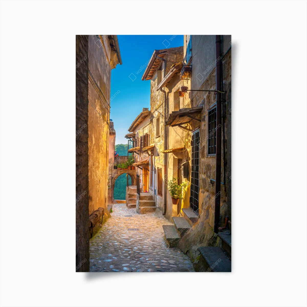 Poster sonnenbeschienene gasse in der Toskana – Wallnifity® Poster sonnenbeschienene gasse in der Toskana – Wallnifity®