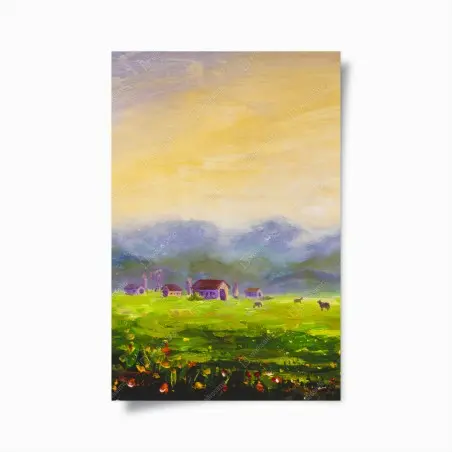 Poster sonnenaufgang über der sommerwiese – Wallnifity®