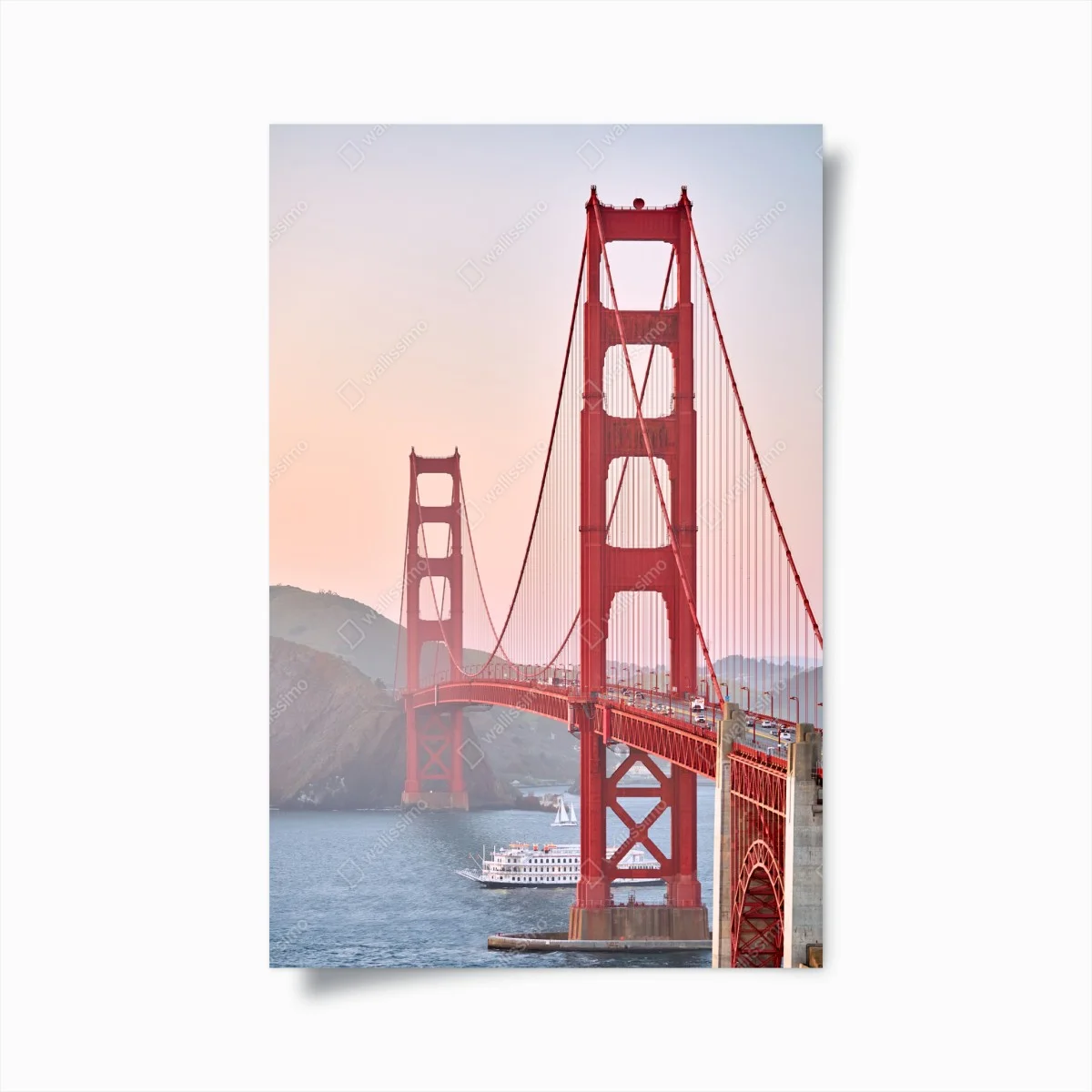 Poster Golden Gate Bridge bei sonnenuntergang – Wallnifity® Poster Golden Gate Bridge bei sonnenuntergang – Wallnifity®