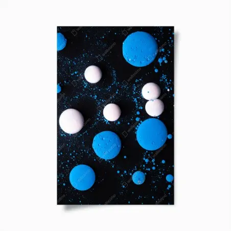 Poster blaues marmor flüssigmuster – Wallnifity®