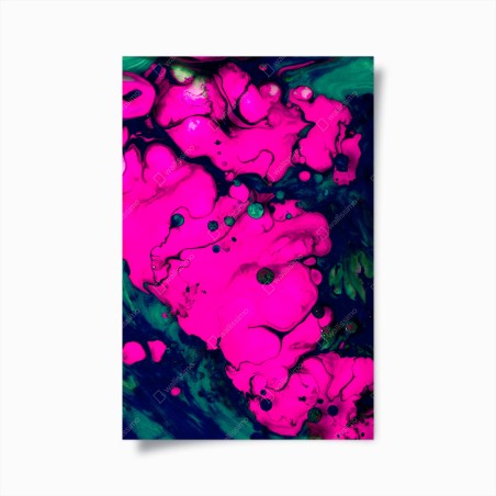 Poster neonpink flüssige abstraktion – Wallnifity®