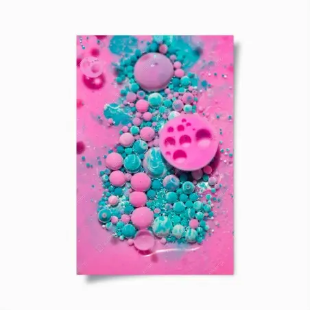 Poster rosa und türkis marmor abstrakt – Wallnifity®