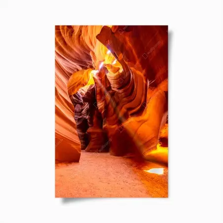 Poster Antelope Canyon licht und geschwungene sandsteinformen – Wallnifity®