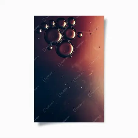 Poster schwebende ölblasen auf tiefem verlauf – Wallnifity®